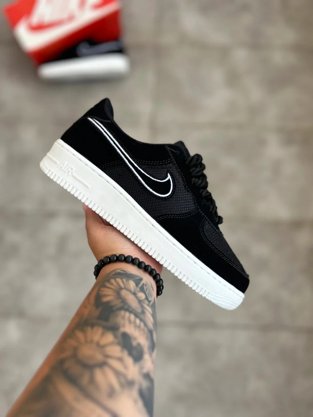 Nike Air Force 1 - Black Tecido