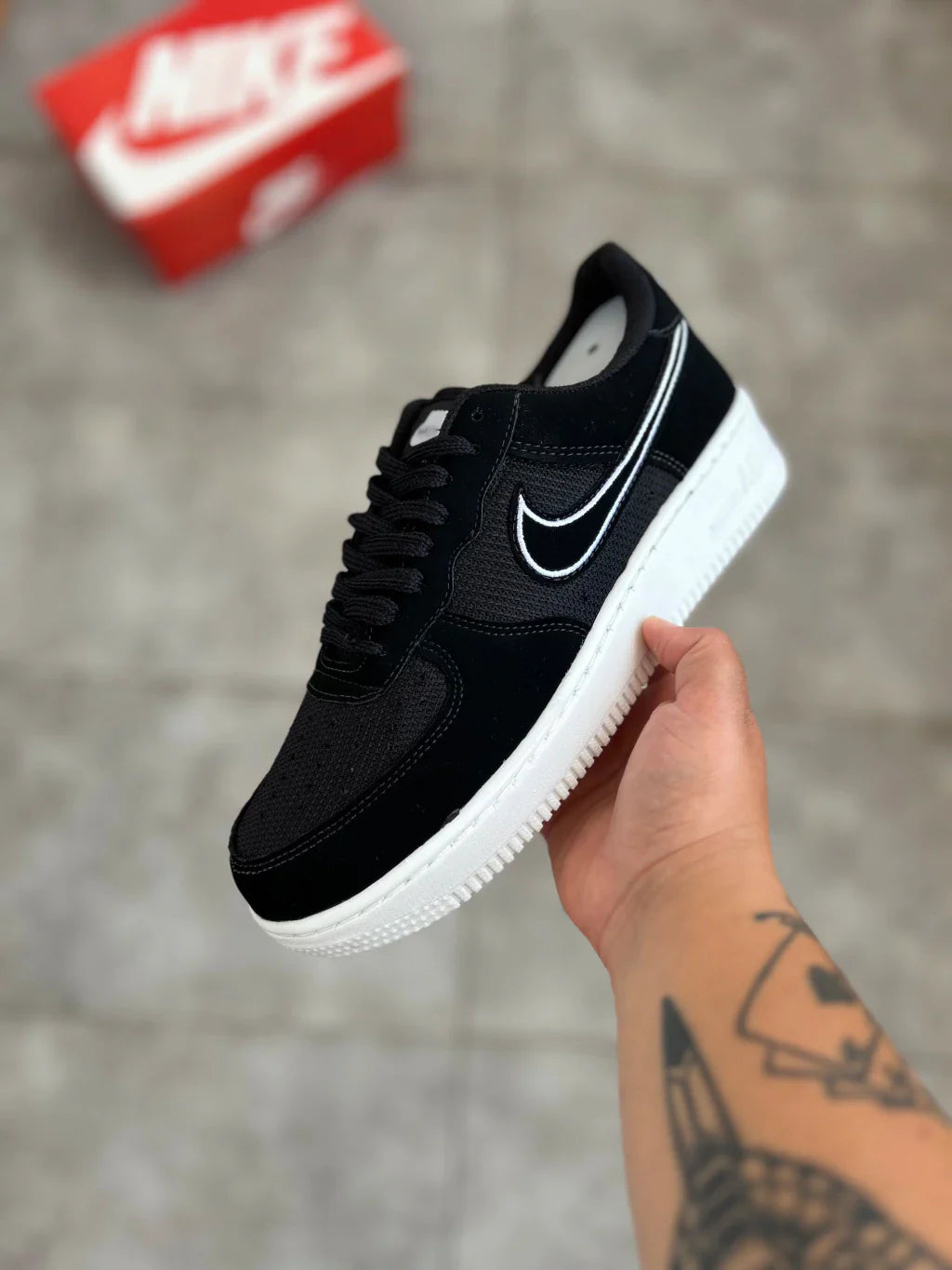 Nike Air Force 1  - Black Tecido