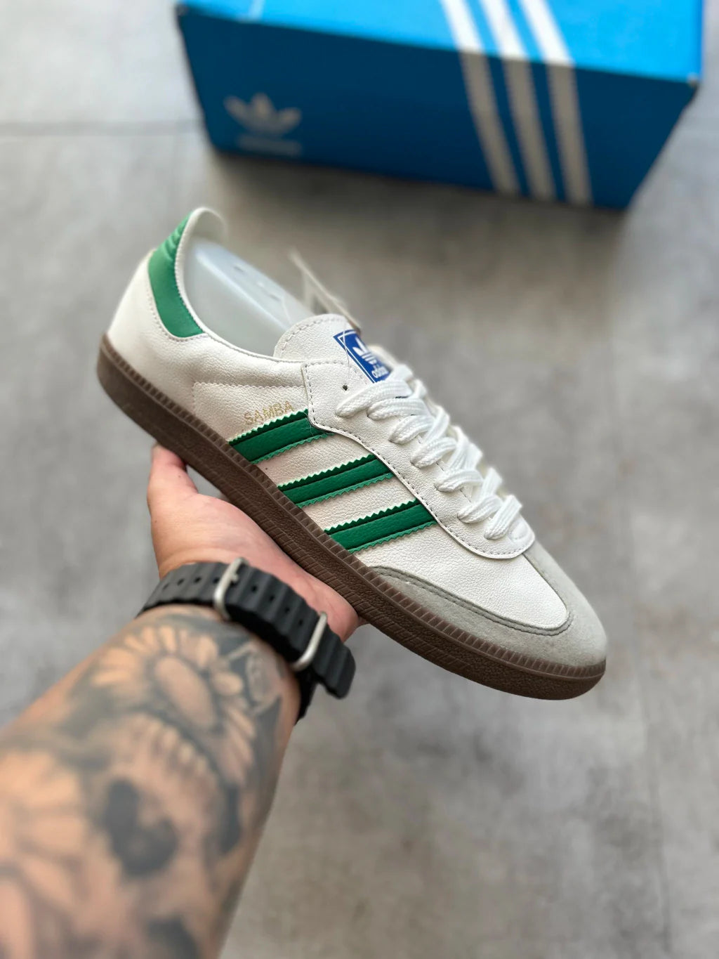 Adidas Samba - Branco e Verde